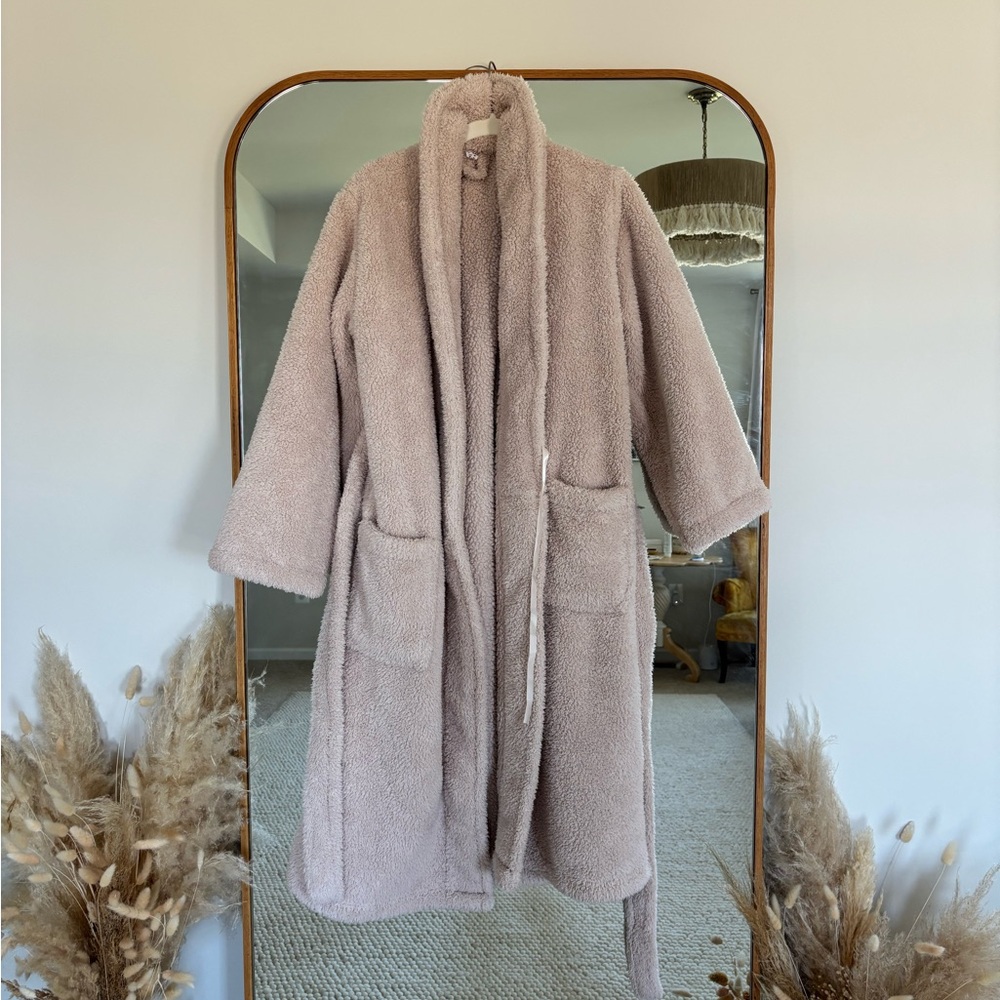 Pottery Barn Cozy Comfort robe in Champagne Blush